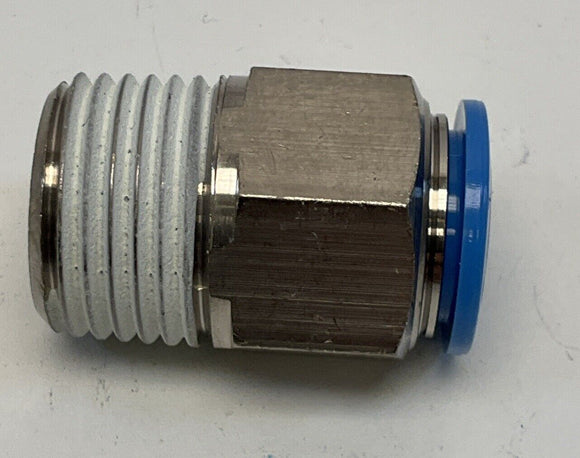 Festo QS-1/2-12  Fitting 153010 R1/2 BSPT Male Thread 12MM OD Tube