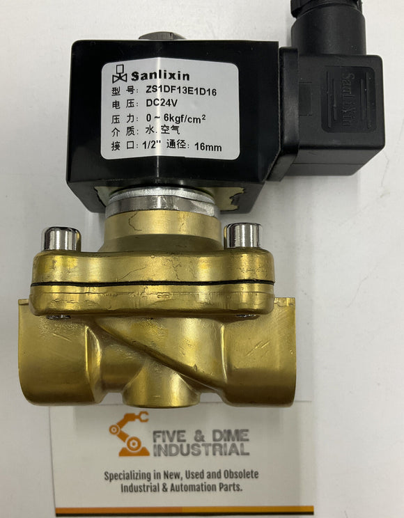 Sanlixin Solenoid 1/2 Valve 24VDC Coil 20W ZS1DF13E1D16