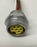 Mencom Min-6FR-1  6-Pole Female Front Mount Receptacle 1 Ft-2