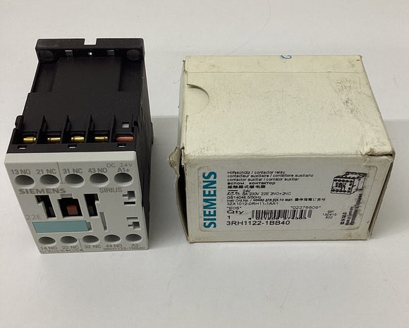 Siemens 3RH1122-1BB40 Control Relay Contactor 24 VDC