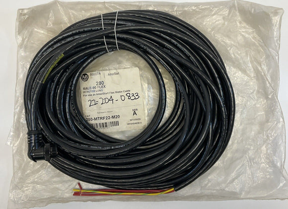 Allen Bradley 280-MTRF22-M20 Male-90 Amor Start Flex Motor Cable 20M