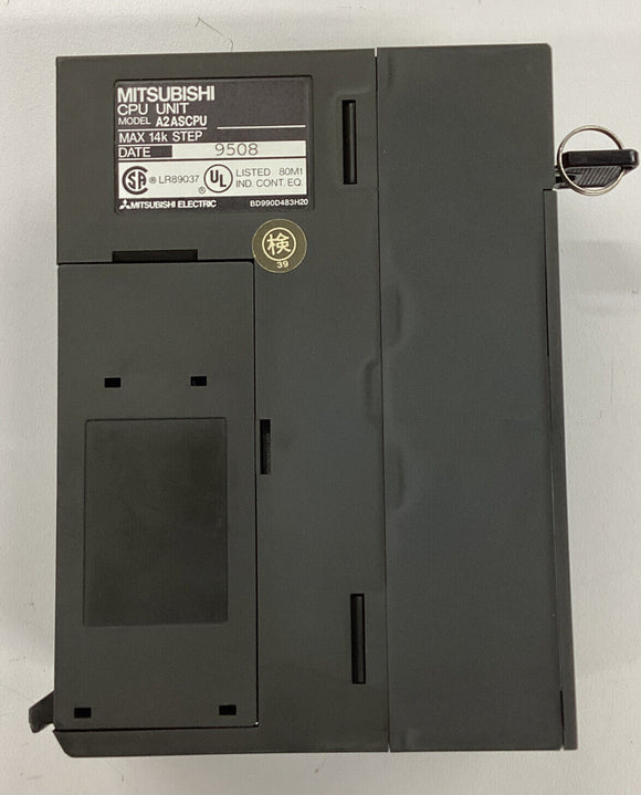 Mitsubishi A2ASCPU CPU PLC, 14k Step Processor w/ Key