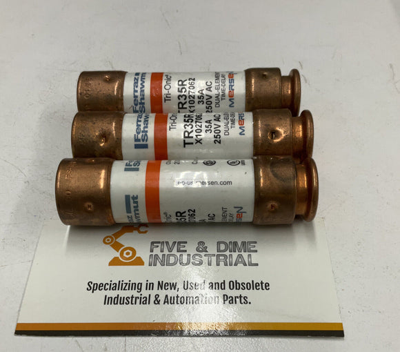 Ferraz Shawmut TR35R Lot Of 3  35A 250V