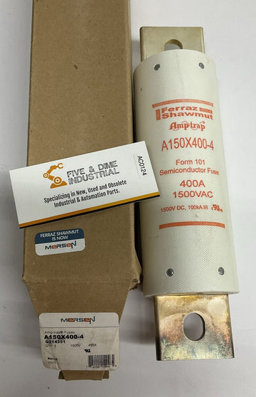 Mersen Ferraz A150X400-4 Form 101 Semiconductor Fuse 400A 1500 Vac