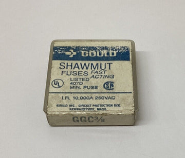 Gould Mersen GGC3/8  Glass Fuses Fast Acting 3/8-Amp 5-Pack - 0