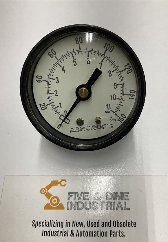 Ashcroft 202A284-20 Pressure Gauge 10032 1/4 Npt Male 160 Psi