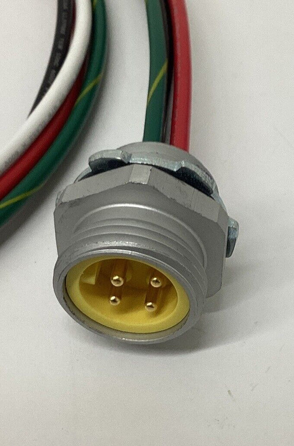 Mencom MINH-4MR-1M  7/8'' Male 4-Pole Receptacle 1-Meter