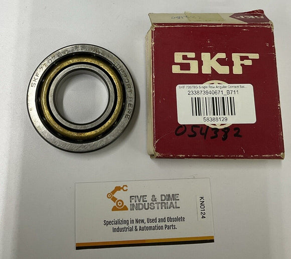 SKF 7207BG Single Row Angular Contact Ball Bearing