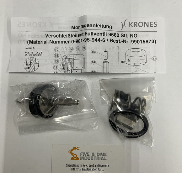 Krones / Gemu 99015873 Filling Valve Repair Kit