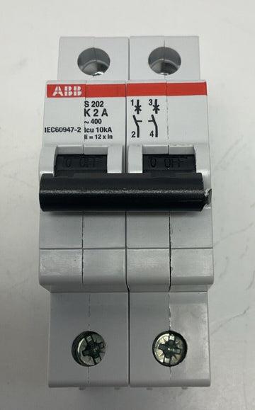ABB S202-K2 2-Amp Supplementary Circuit Breaker 277/480VAC, 2-Pole - 0