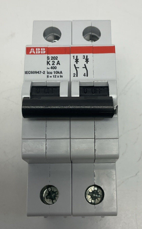 ABB S202-K2 2-Amp Supplementary Circuit Breaker 277/480VAC, 2-Pole