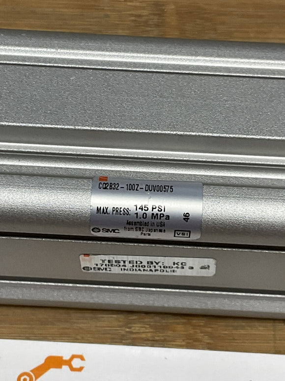 SMC CQ2B32-100Z-DUV00575 Single-Rod Double Acting Cylinder