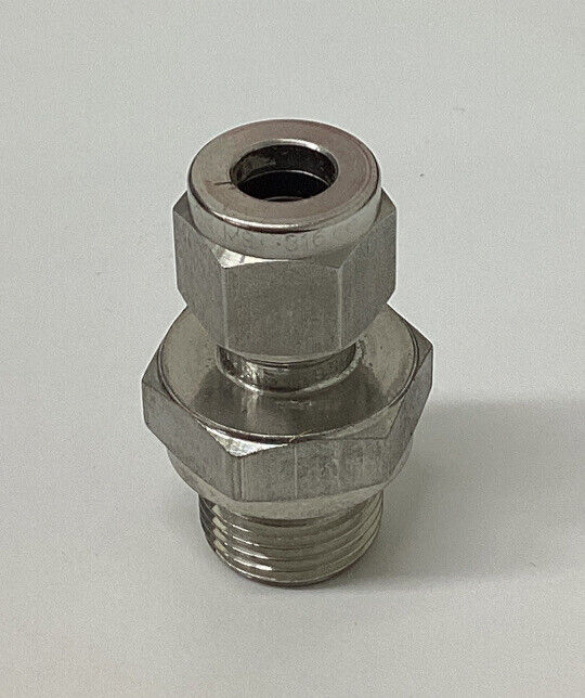 Parker M8MSC3/8R-316 Stainless 8MM to A-Lock Male Fitting