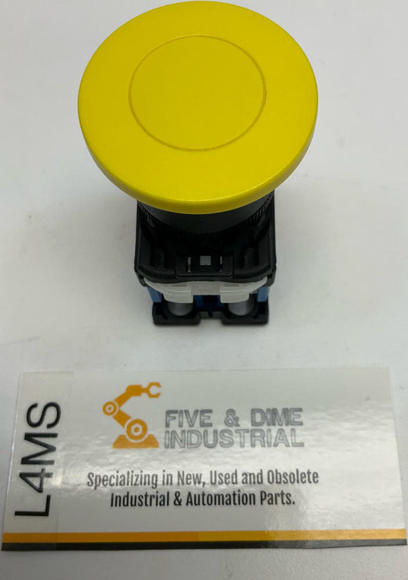 Fuji Electric AR22MOR-11Y Momentary Yellow Mushroom Push Button
