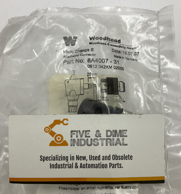 Brad Harrison 8A4007-31 External Thread Connector