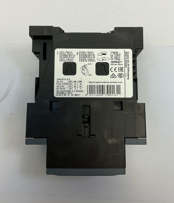 Siemens  3RT2026-1BB40  3-Phase Contactor  24 VDC Coil