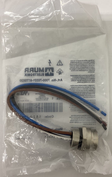 Murr 7000-78321-9770020 7/8'' Male Receptacle 4-Pole 0.2M - 0
