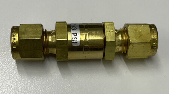 Swagelok Nupro B-4C-1/3 Brass Poppet Check Valve