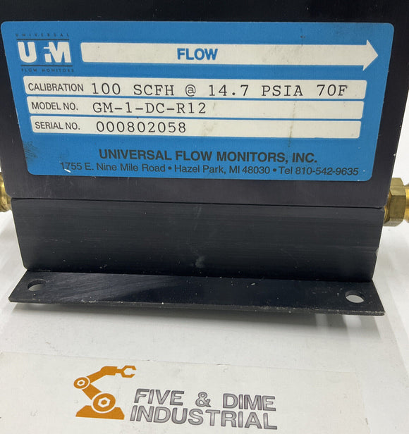 Universal Flow Monitors GM-1-DC-R12 100 SCPH @ 14:7 Psia