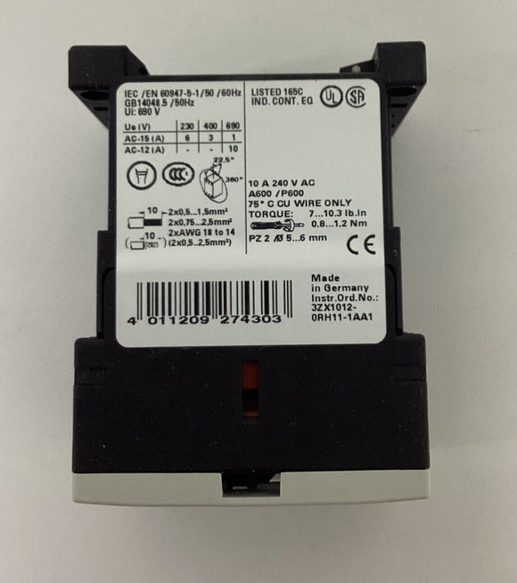 Siemens 3RH1122-1BB40 Control Relay Contactor 24 VDC