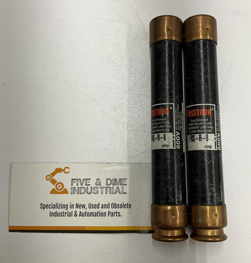 Bussmann Fusetron FRS-R-8 600V 8-Amp Fuses. Lot of 2