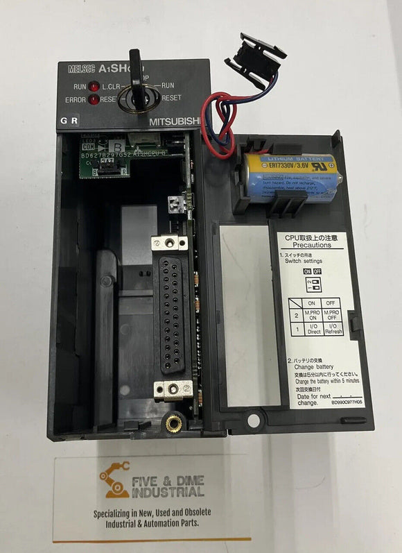 Mitsubishi A1SHCPU CPU PLC, 8k Step Processor w/ Key