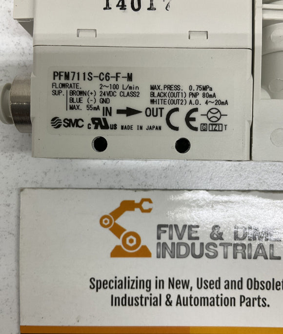 SMC PFM711S-C6-F-M Pneumatic Digital Flow Switch