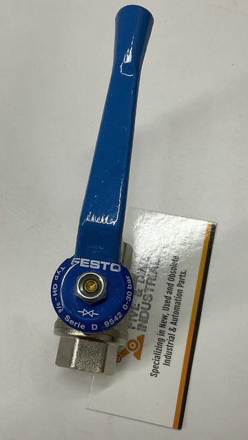 Festo 9542 Type QH-3/8  Stainless Ball Valve 0-30 Bar