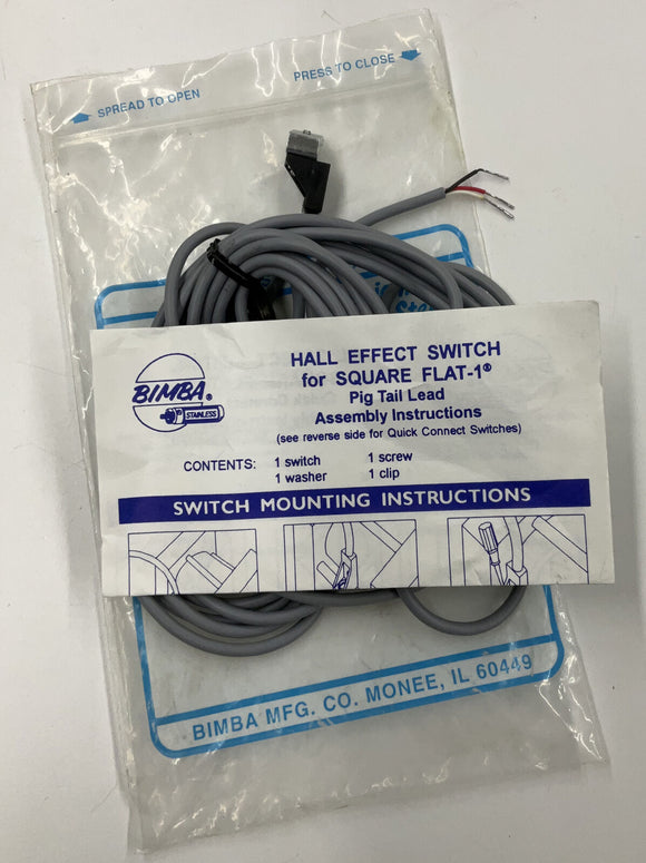 Bimba HKXE Hall Effect Switch for Square Flat-1, Pig Tail Leads
