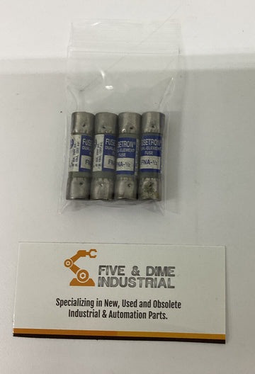 Bussmann Fusetron FNA-1/2 Dual-element Time-Delay Fuses 125V 1/2 Amp.  Lot of 4