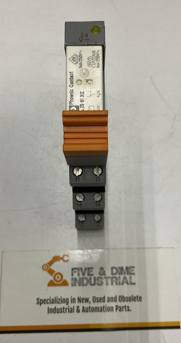 Phoenix Contact 29-61-312 Relay w/ 25-67-772 Din Socket