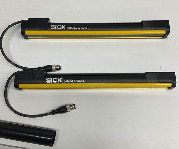 Sick 1081263 1081264 deTec4 12" Sender & Receiver Light Curtain Set
