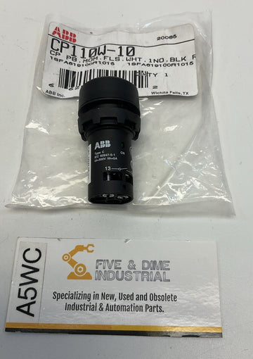 ABB CP110W-10 Non-Illuminated White Pushbutton Switch 230V