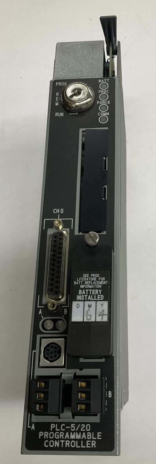 Allen Bradley 1785-L20B SER. D PLC Processor Module  (no key)