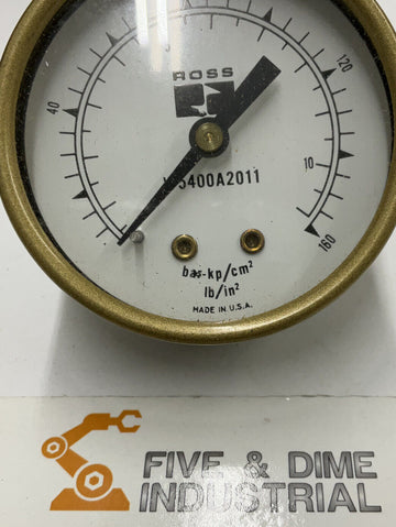 Ross W5400A2011 160 Psi Pneumatic Pressure Gauge - 0