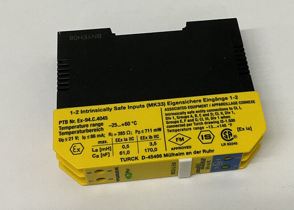 Turck MK33-Li-Ex0 Analog Data Transmitter 24VDC 7506400