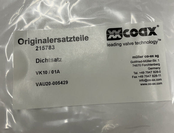 Coax Muller 215783 VK10 Seal Kit