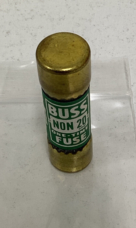 Bussmann Buss Lot of (2) NON20 20 Amp  One Time Fuse  250V