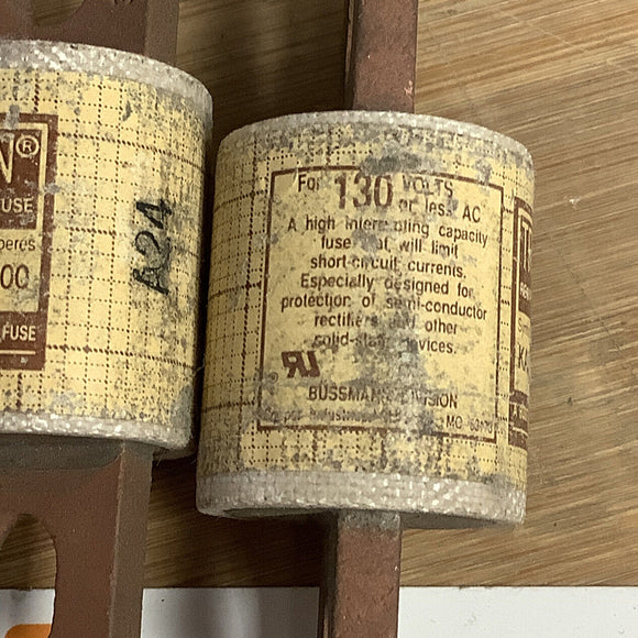 Bussmann KAA-B-300 Lot of (2) Tron Rectifier Fuses