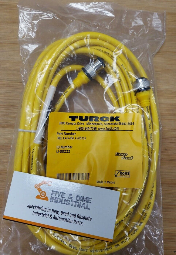 Turck RKL 4.4-5-RSL 4.4/S715 Cordset U-00222
