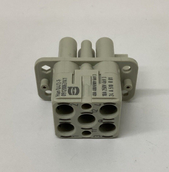 Harting 09120063141 / Han-Q4/2-F Heavy Duty Power Blank Connector Insert