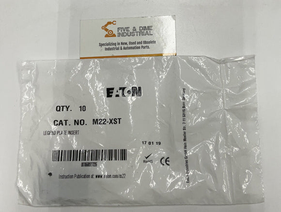 Eaton M22-XST Legend Plate Insert