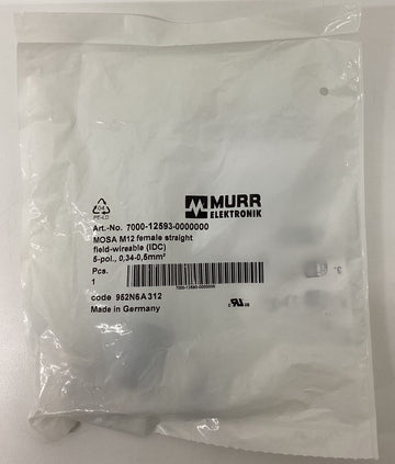 Murr 7000-12593-0000000 MOSA 5-Pole M12 Female Field Connect