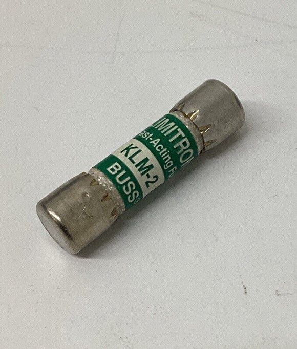 Bussmann Limitron KLM-2 Lot of 2 Fast Acting 2 Amp Fuses