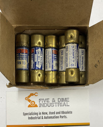 Bussmann Fusetron FRN-15 Lot of (6) Duel Element Fuses - 0