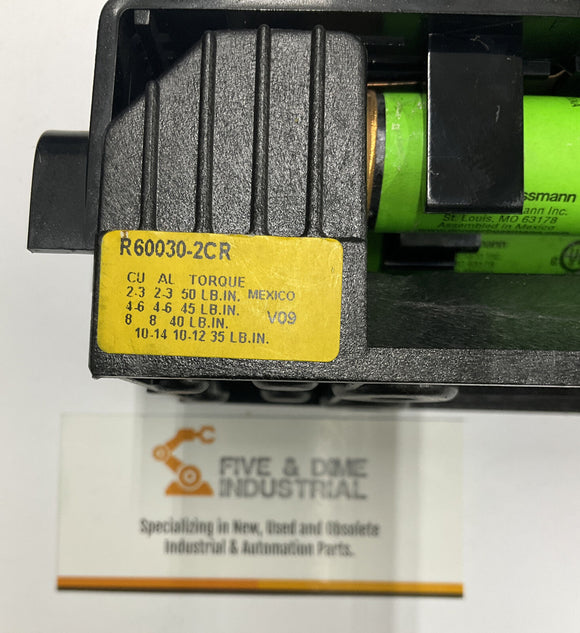 Bussmann R60030-2CR Sami-2I 30A 600V Fuse Holder  w/ FRS-R-10 10A Fuses