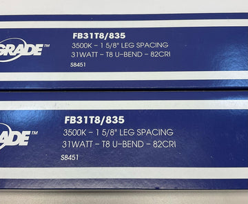 Satco Hygrade FB31T8/835 T8 U-Bend Fluorescent Lamp 2-Pack 31W 3500K - 0