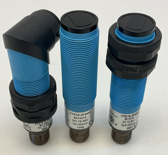 Mixed Sick Optic Sensors  1 VTE18-3F4840 2 VTE18-3F4640 Lot of 3