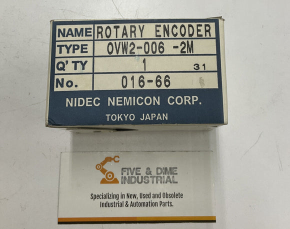 Nidec Nemicon OVW2-006-2M Rotary Encoder 016-66 9" Model