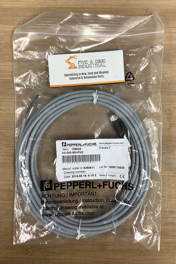 Pepperl Fuchs V3-GM-5M-PVC Cordset